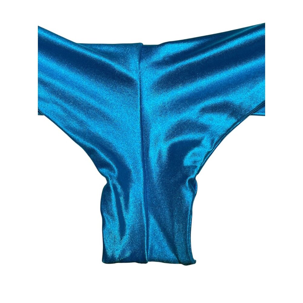 BodyZone Bundle Metallic Super Micro Shorts Shiny Spandex One Size Blue & Purple - Picture 10 of 15